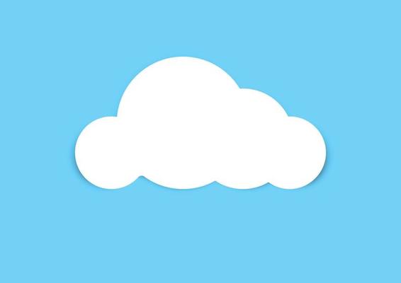 shapes of white clouds on a blue background