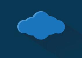 various shapes of clouds on different levels of blue background vector