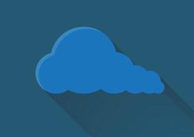 various shapes of clouds on different levels of blue background vector