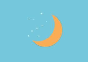 shapes moon on a blue background on blue background vector