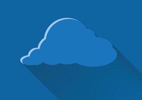 various shapes of clouds on different levels of blue background vector