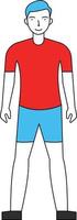 The player is standing. vector