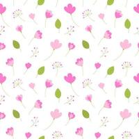 Seamless texture with floral background, pattern from flowers, botanical composition, wallpaper vector