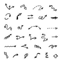 Vector set of hand drawn arrows, elements for presentation