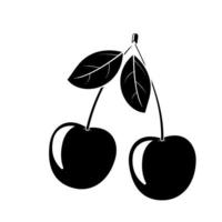 Cherry icon isolated vector illustration on a white background