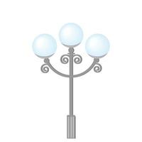 street lamp color isolated vector illustration on a white background