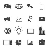 conjunto de iconos de negocios simples. icono comercial universal para usar en la interfaz de usuario web y móvil, conjunto de elementos comerciales básicos de la interfaz de usuario vector