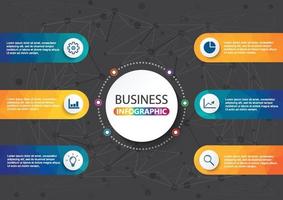 Business data visualization. Process chart. Abstract elements of graph, diagram with steps, options, parts or processes. Vector business template for presentation. Creative concept for infographic.