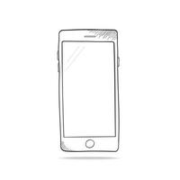 Vector doodle smartphone. Vector illustration