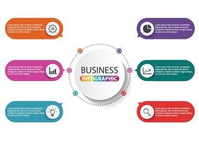 visualización de datos comerciales. diagrama del proceso. elementos abstractos de gráfico, diagrama con pasos, opciones, partes o procesos. plantilla de negocio vectorial para presentación. concepto creativo para infografía. vector