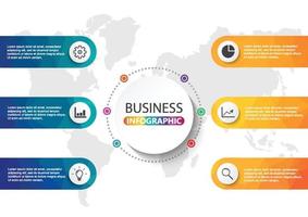 Business data visualization. Process chart. Abstract elements of graph, diagram with steps, options, parts or processes. Vector business template for presentation. Creative concept for infographic.