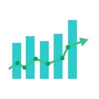 Simple diagrams and graphs icon vector