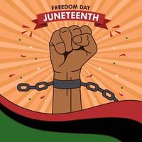 Juneteenth Freedom Day Concept vector