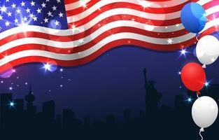 4th of July Independence Day Background vector