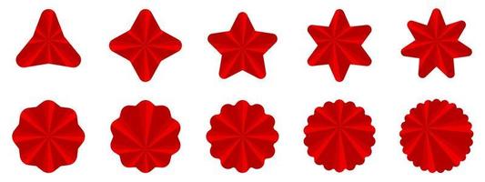 Set of red of starburst sticker icon collection, Abstract background pattern vector illustration