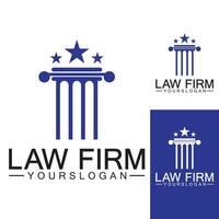 Law Firm Pillar Logo Template-Vector vector