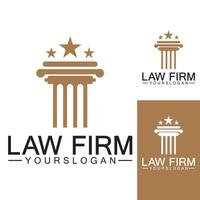 Law Firm Pillar Logo Template-Vector vector