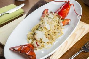 Spaghetti lobster food photo