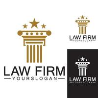 Law Firm Pillar Logo Template-Vector vector