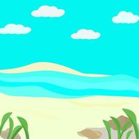 Abstract background sea beach nature wallpaper backdrop vector illlustration