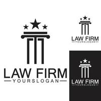 Law Firm Pillar Logo Template-Vector vector