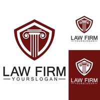 Law Firm Pillar Logo Template-Vector vector