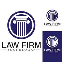 Law Firm Pillar Logo Template-Vector vector