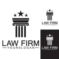 Law Firm Pillar Logo Template-Vector vector