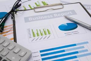 Financial accounting, business report photo