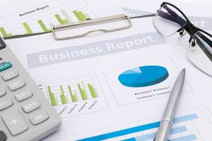 Financial accounting, business report photo