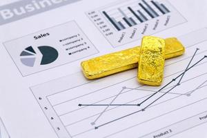 Gold Bullion on business report photo