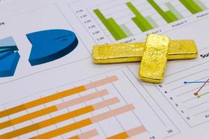 Gold Bullion on business report photo