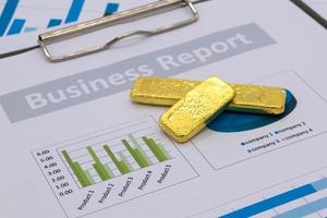 Gold Bullion on business report photo