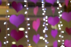 Heart bokeh blur background photo