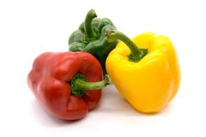 bell peppers isolated on white background photo