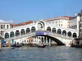 Rialto bridge in Venice Venezia in Italy photo