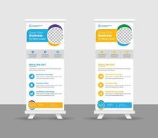 Business Roll up banner stand template design, modern portable stands corporate roll-up banner layout, pull up, vector illustration, business flyer, brochure, Corporate banner