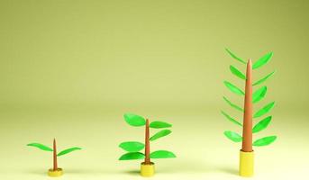 3D rendering the growth of saving is look like the growth of tree photo