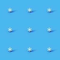 3D rendering snowflake seamless pattern on sky color background photo