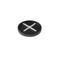 3D rendering XRP coin isolated on white background from side view photo