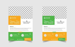 Restaurant food menu flyer template vector