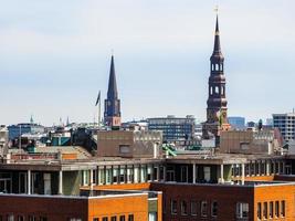 HDR Hamburg skyline view photo