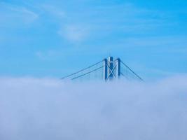 HDR Forth Road Bridge over Firth of Forth in Edinburgh photo