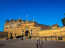 hdr castillo de edimburgo en escocia foto