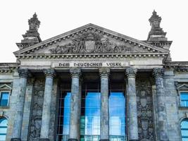 hdr parlamento del reichstag en berlín foto