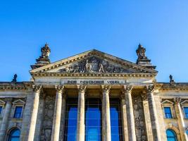 hdr parlamento del reichstag en berlín foto