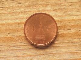 2 cents coin showing Mole Antonelliana, currency of Italy, EU photo