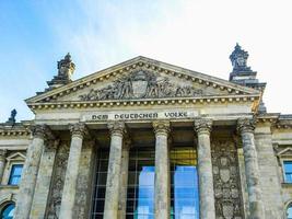 hdr parlamento del reichstag en berlín foto