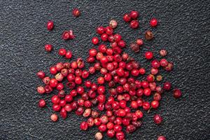 pink peppercorn pepper allspice peppercorns  spices healthy meal food diet snack on the table copy space food photo