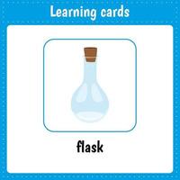 Cartoon vector chemistry flask